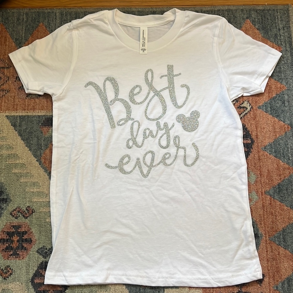 Disney Inspired “Best Day Ever” t-shirt, BNWOT, Girls M (10-12)